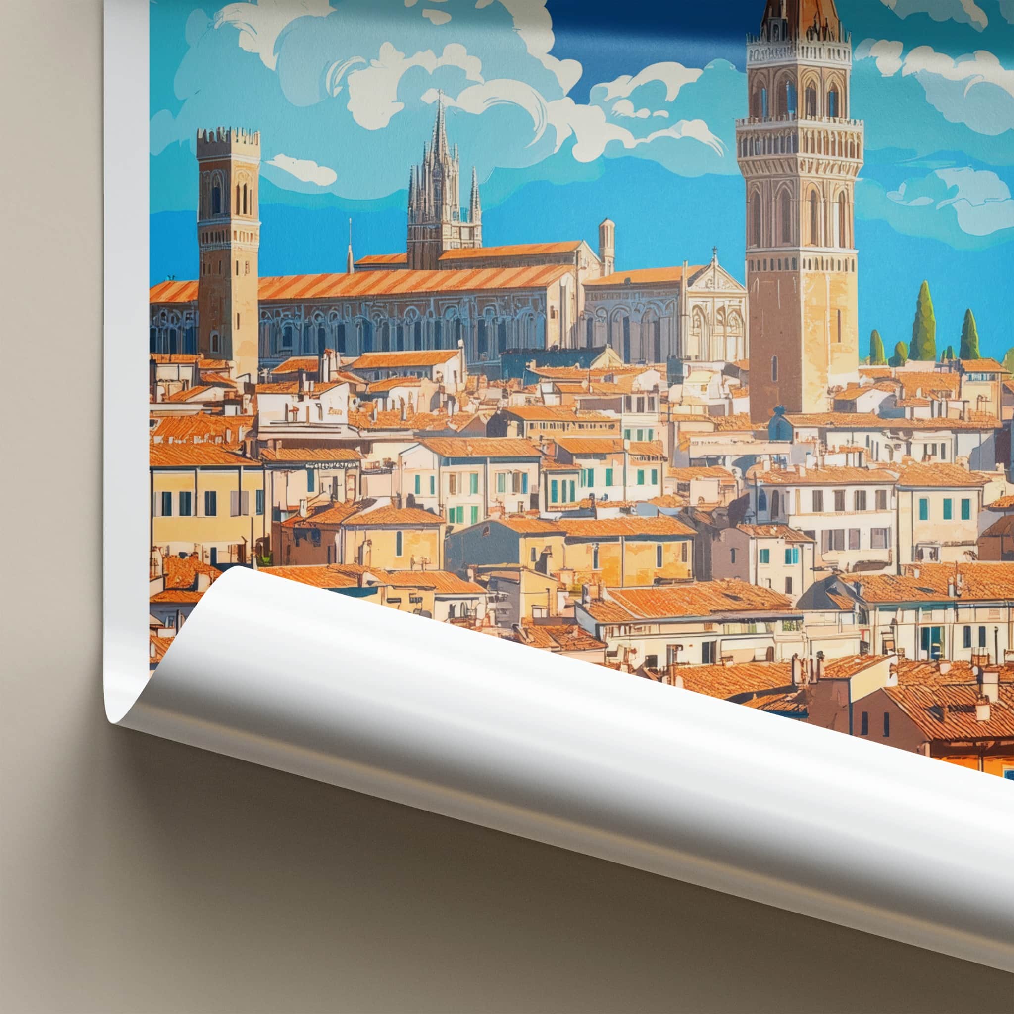 Siena Poster - Italy Travel Art - Historic Cityscape View Home Decor