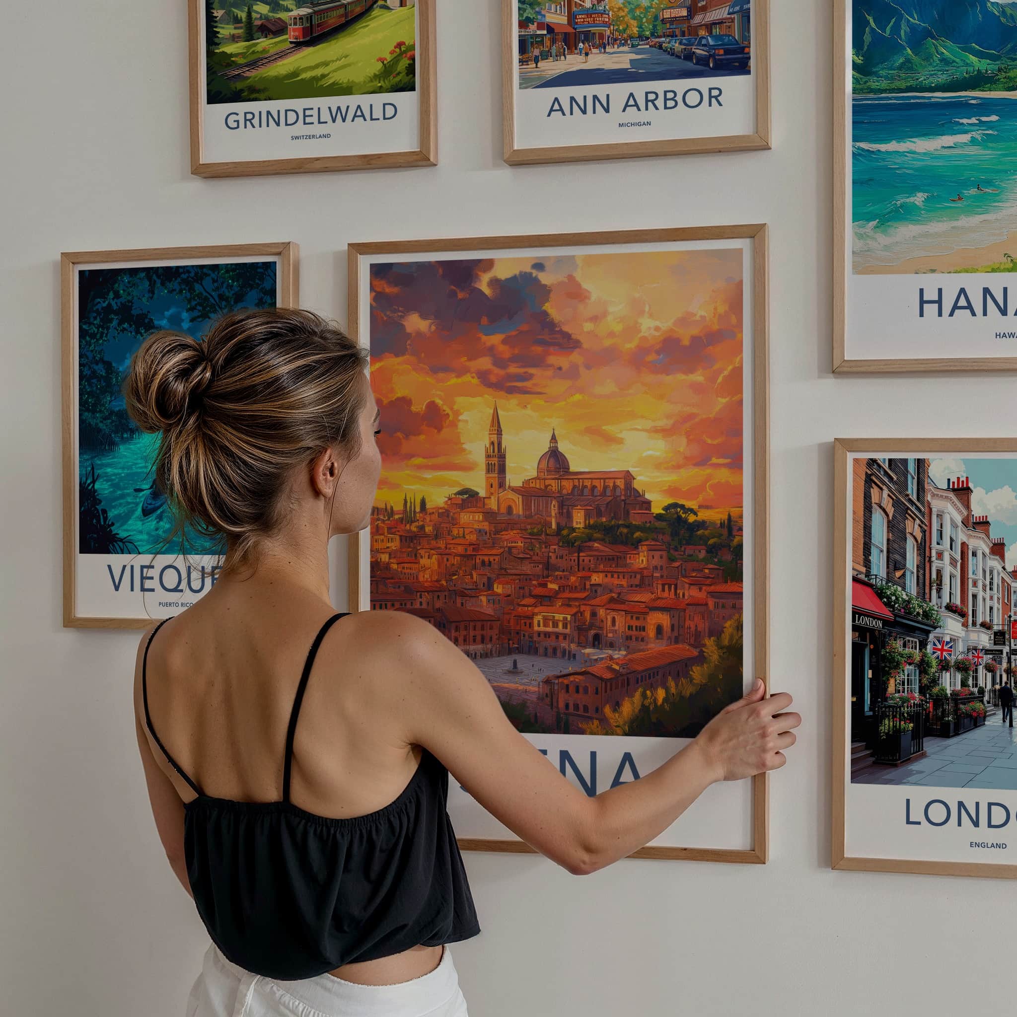 Siena Poster - Italy Wall Art - Vibrant Cityscape View Home Decor