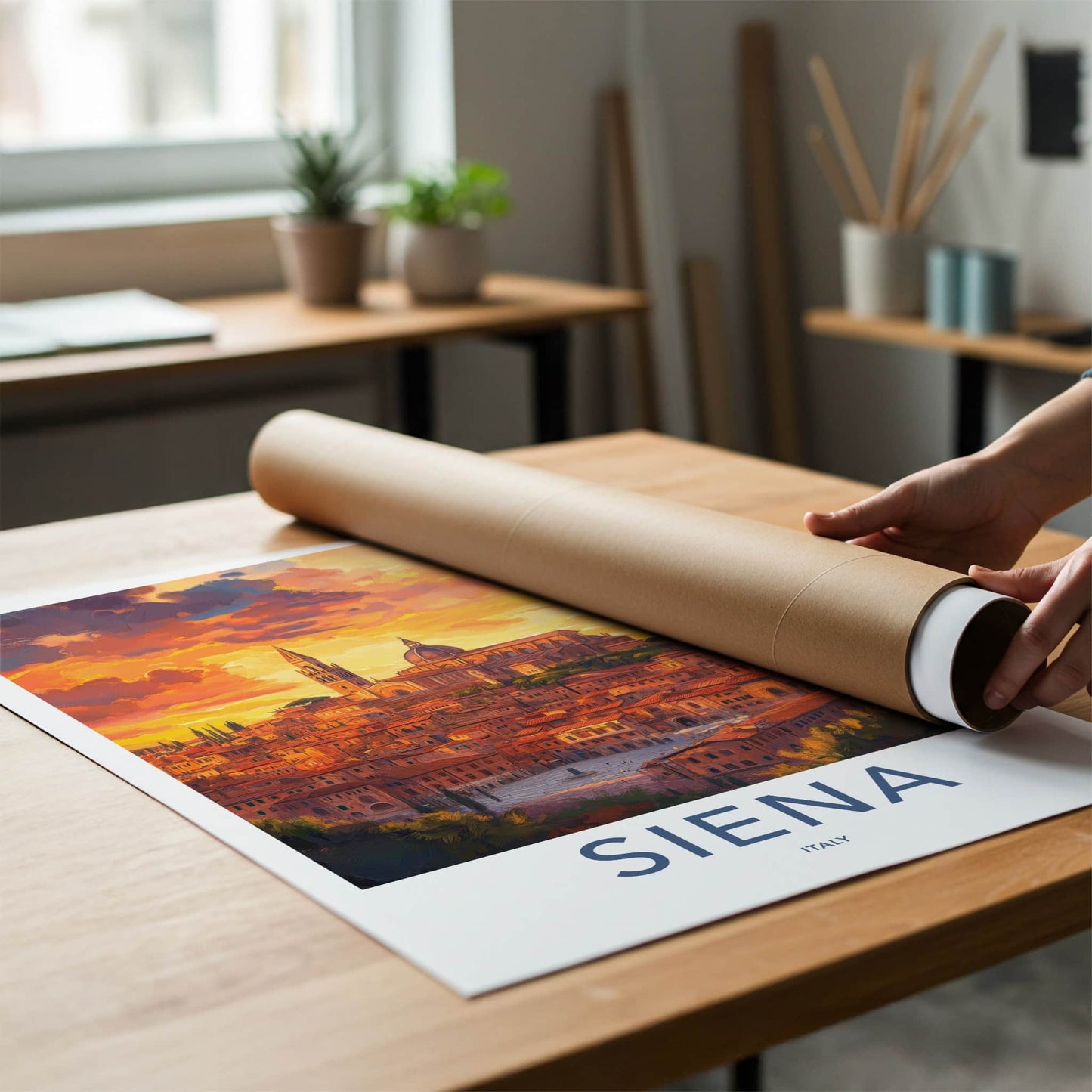 Siena Poster - Italy Wall Art - Vibrant Cityscape View Home Decor