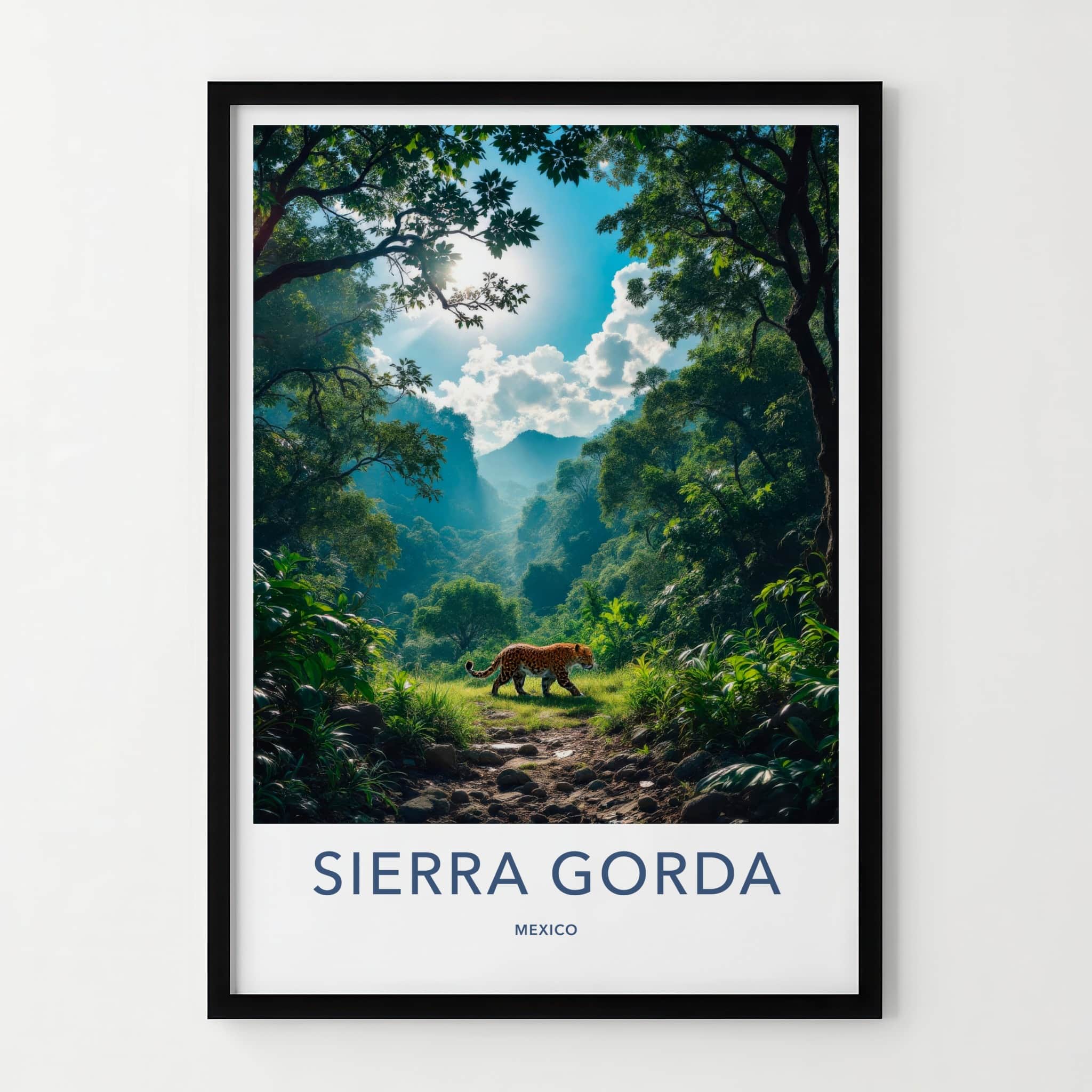 Sierra Gorda Poster - Mexico Travel Art - Jaguar Jungle Path Home Decor
