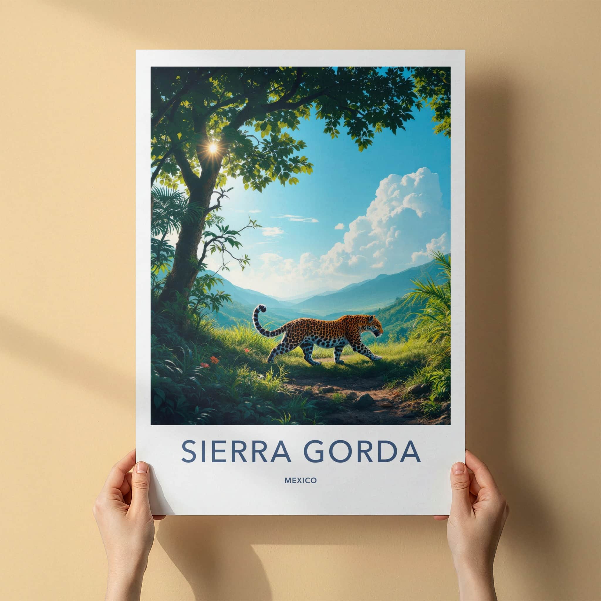Sierra Gorda Poster - Mexico Travel Art - Jaguar Mountain Path Home Decor