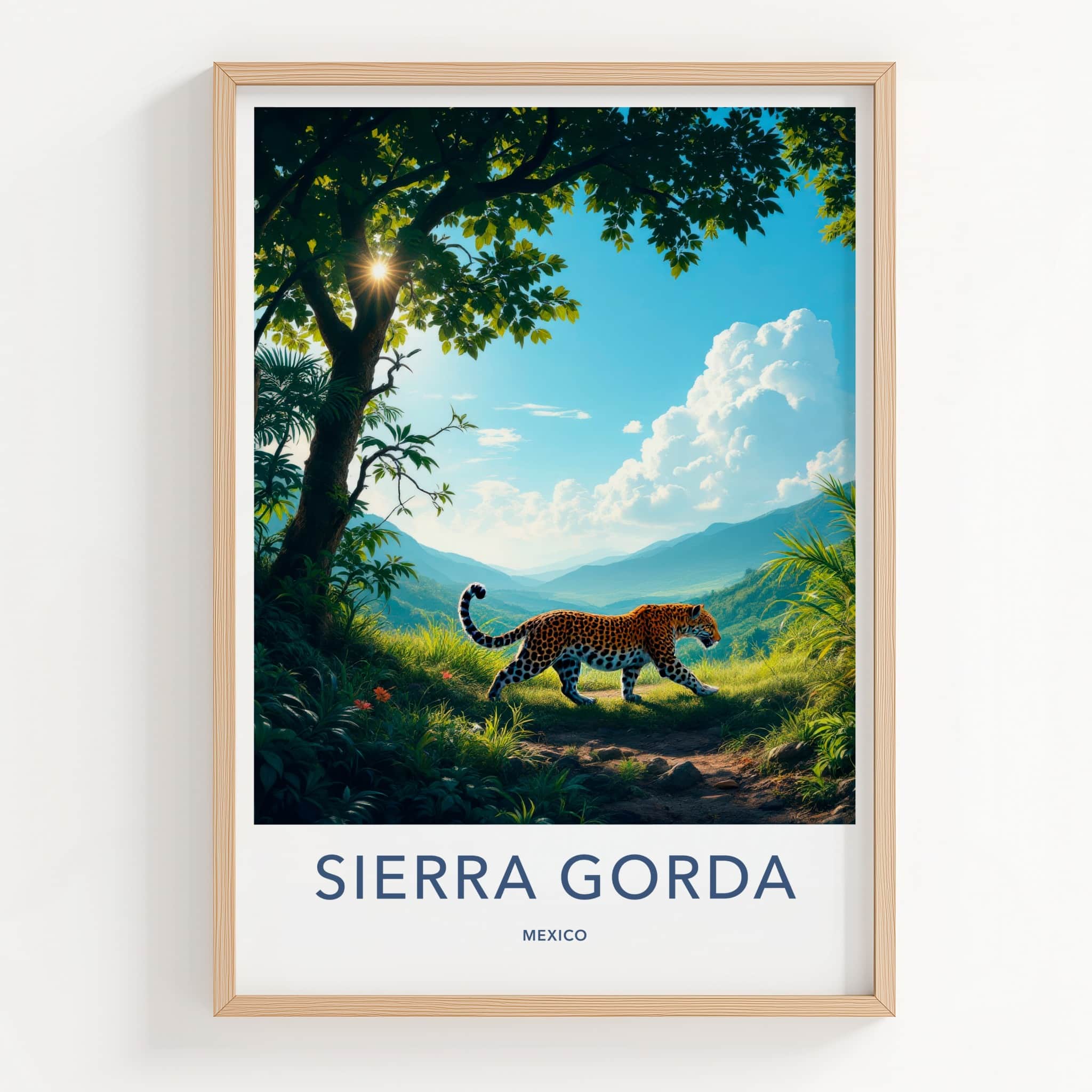 Sierra Gorda Poster - Mexico Travel Art - Jaguar Mountain Path Home Decor