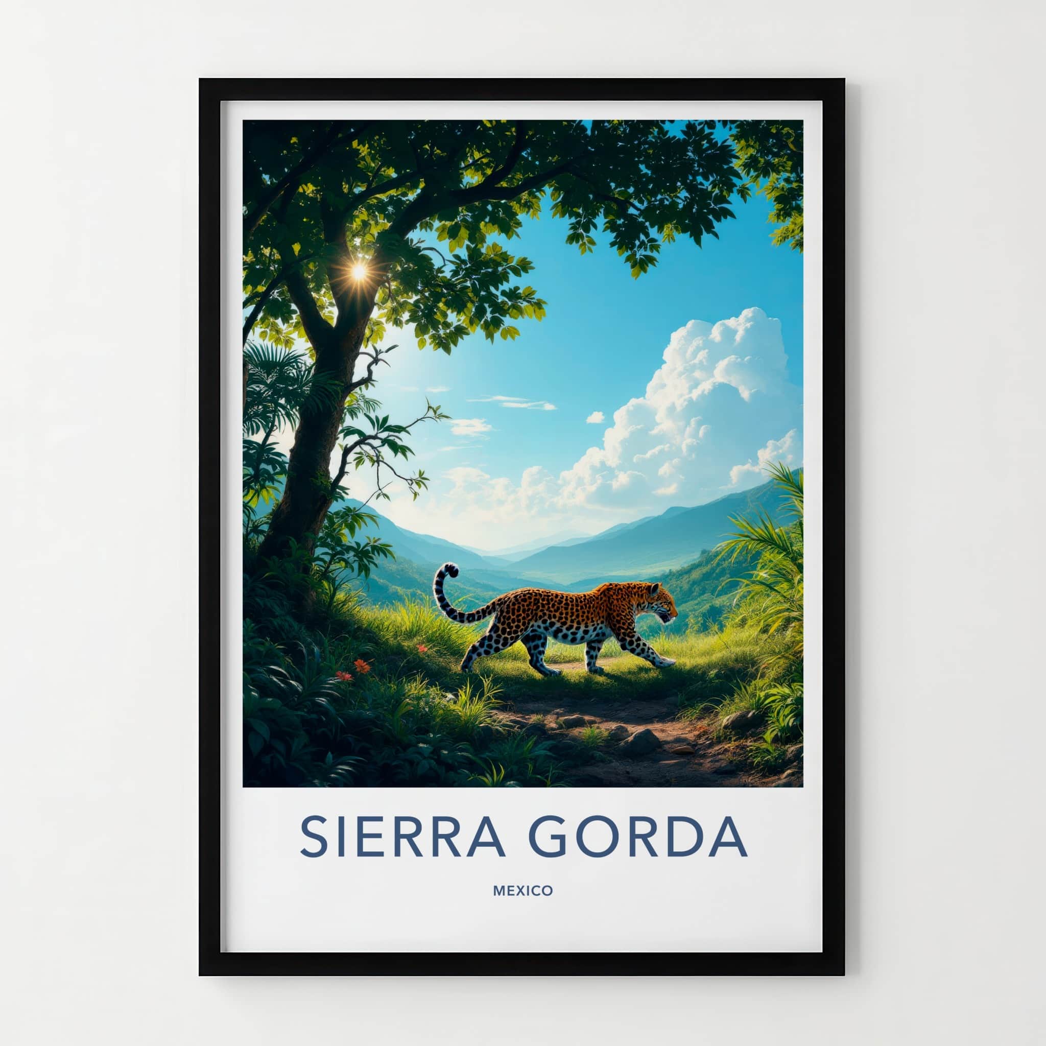 Sierra Gorda Poster - Mexico Travel Art - Jaguar Mountain Path Home Decor