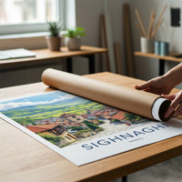 Sighnaghi Poster - Georgia Travel Art - Historic Hillside Town Home Decor