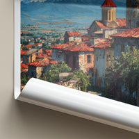 Sighnaghi Poster - Georgia Travel Art - Mountain View Village Wall Decor