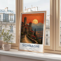 Sighnaghi Poster - Georgia Travel Print - Old World Village Lounge Decor