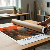 Sighnaghi Poster - Georgia Travel Print - Old World Village Lounge Decor