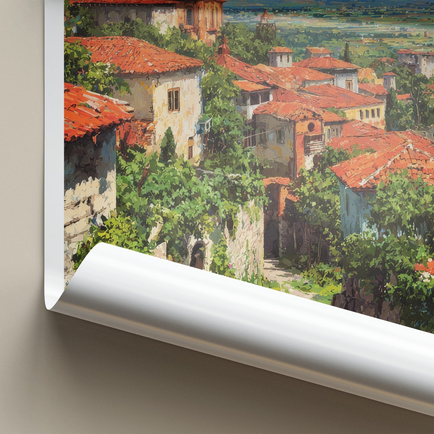 Sighnaghi Poster - Georgia Village Rooftops Fine Art Home Decor