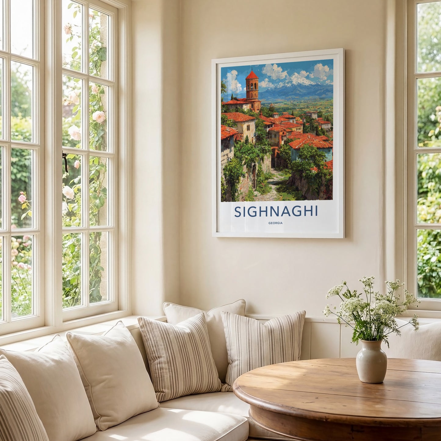 Sighnaghi Poster - Georgia Village Rooftops Fine Art Home Decor