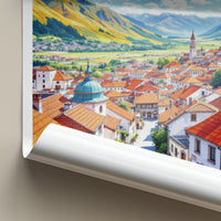 Sighnaghi Poster - Georgia Wall Art - Bright Mountain Village Home Decor