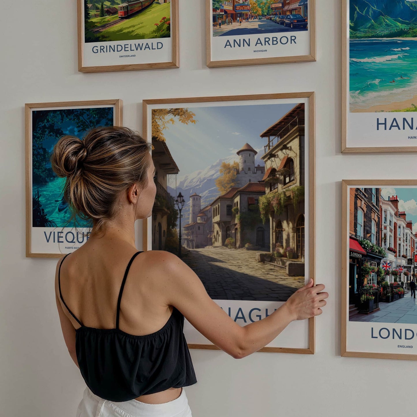 Sighnaghi Poster - Georgia Wall Art - Historic Town Towers Home Decor