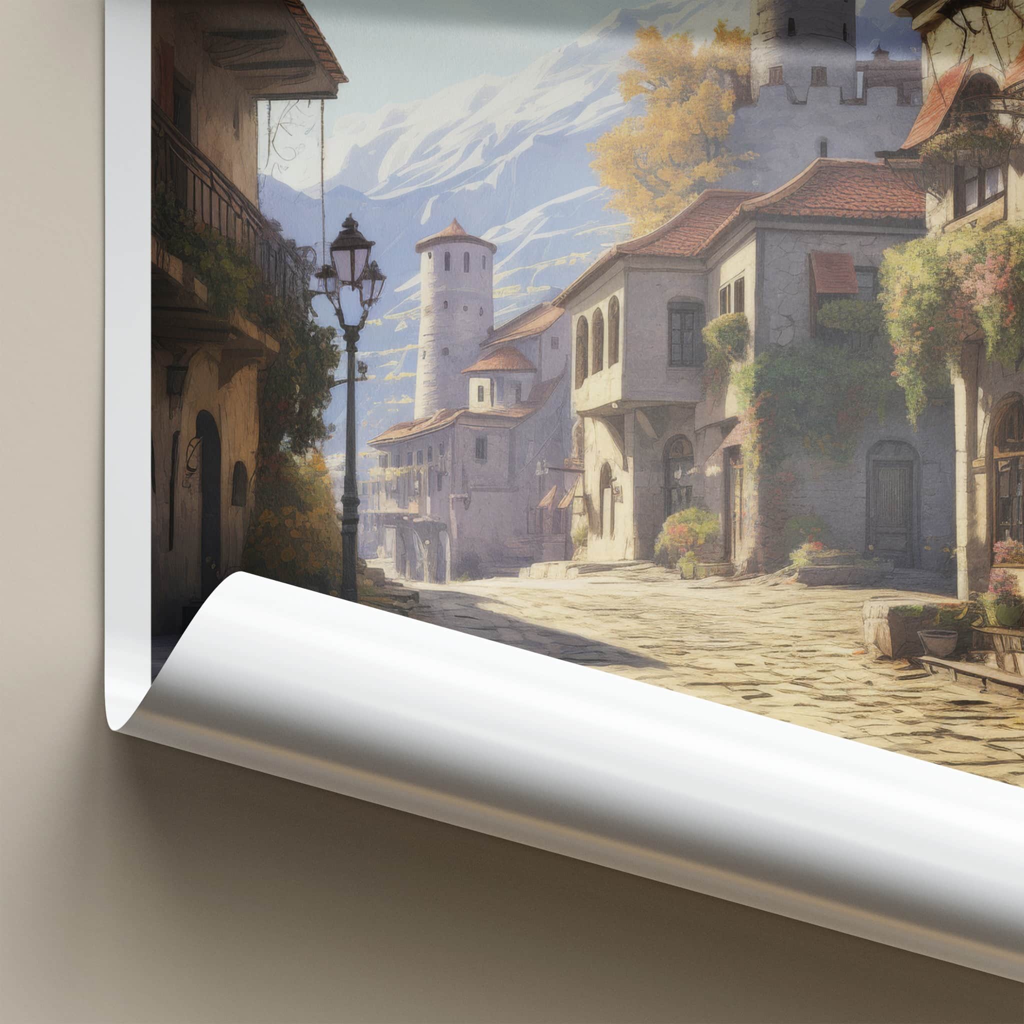 Sighnaghi Poster - Georgia Wall Art - Historic Town Towers Home Decor