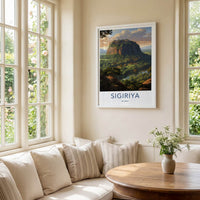Sigiriya Poster - Sri Lanka Travel Art - Ancient Rock Fortress Home Decor