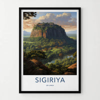 Sigiriya Poster - Sri Lanka Travel Art - Ancient Rock Fortress Home Decor