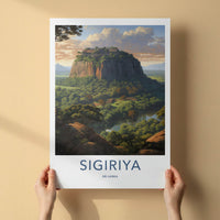 Sigiriya Poster - Sri Lanka Travel Art - Ancient Rock Fortress Home Decor