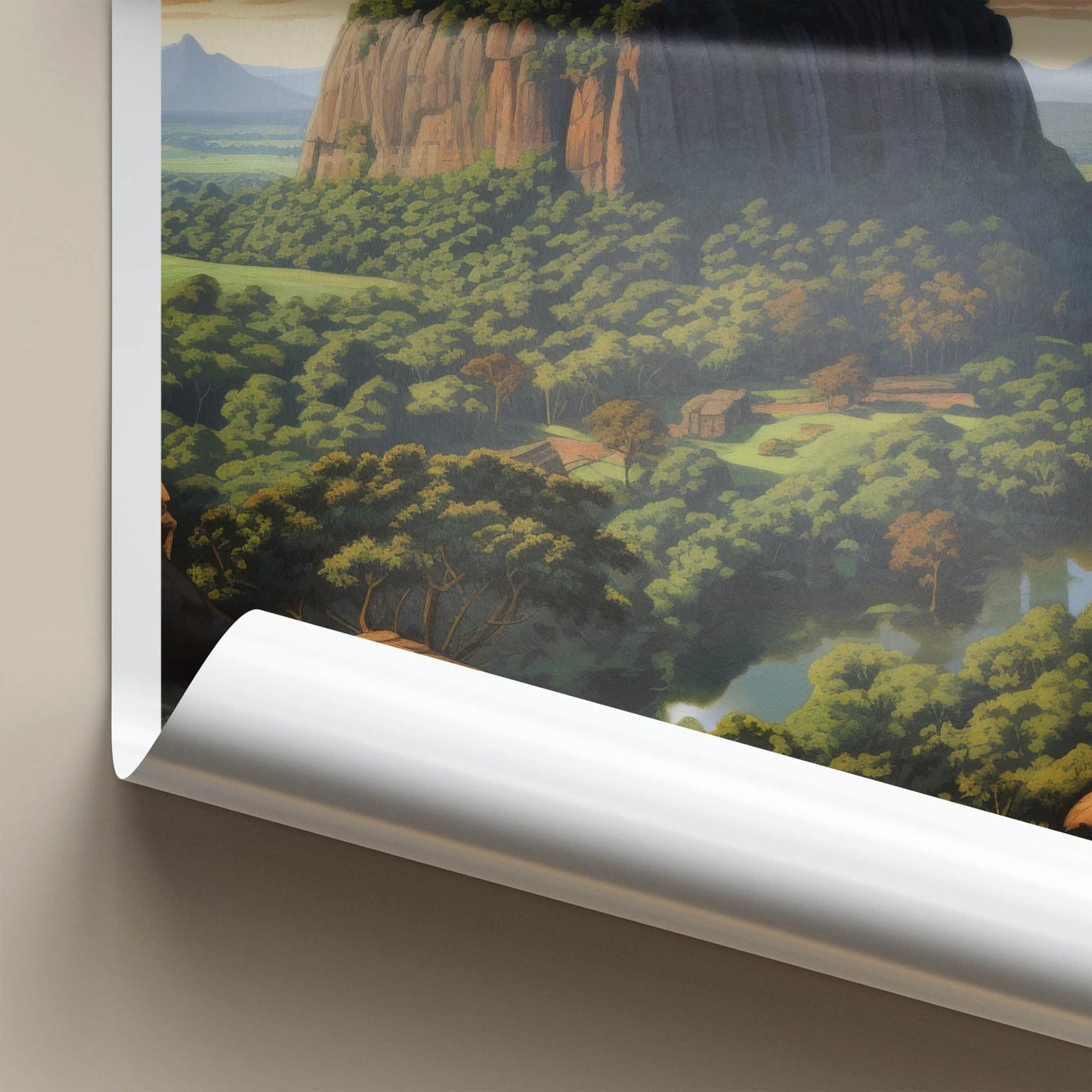 Sigiriya Poster - Sri Lanka Travel Art - Ancient Rock Fortress Home Decor