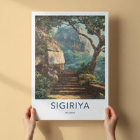 Sigiriya Poster - Sri Lanka Travel Art - Ancient Rock Fortress Home Decor