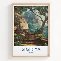 Sigiriya Poster - Sri Lanka Travel Art - Ancient Rock Fortress Home Decor