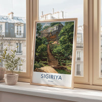 Sigiriya Poster - Sri Lanka Travel Art - Ancient Rock Fortress Home Decor