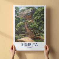Sigiriya Poster - Sri Lanka Travel Art - Ancient Rock Fortress Home Decor
