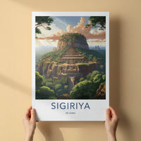 Sigiriya Poster - Sri Lanka Travel Art - Ancient Rock Palace Home Decor