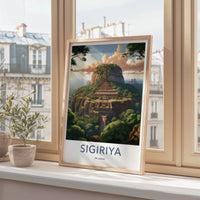 Sigiriya Poster - Sri Lanka Travel Art - Ancient Rock Palace Home Decor