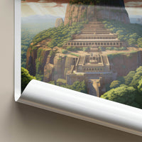 Sigiriya Poster - Sri Lanka Travel Art - Ancient Rock Palace Home Decor