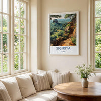 Sigiriya Poster - Sri Lanka Travel Art - Ancient Stone Steps Wall Decor