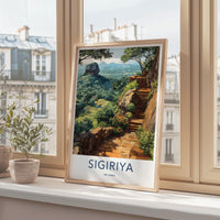 Sigiriya Poster - Sri Lanka Travel Art - Ancient Stone Steps Wall Decor