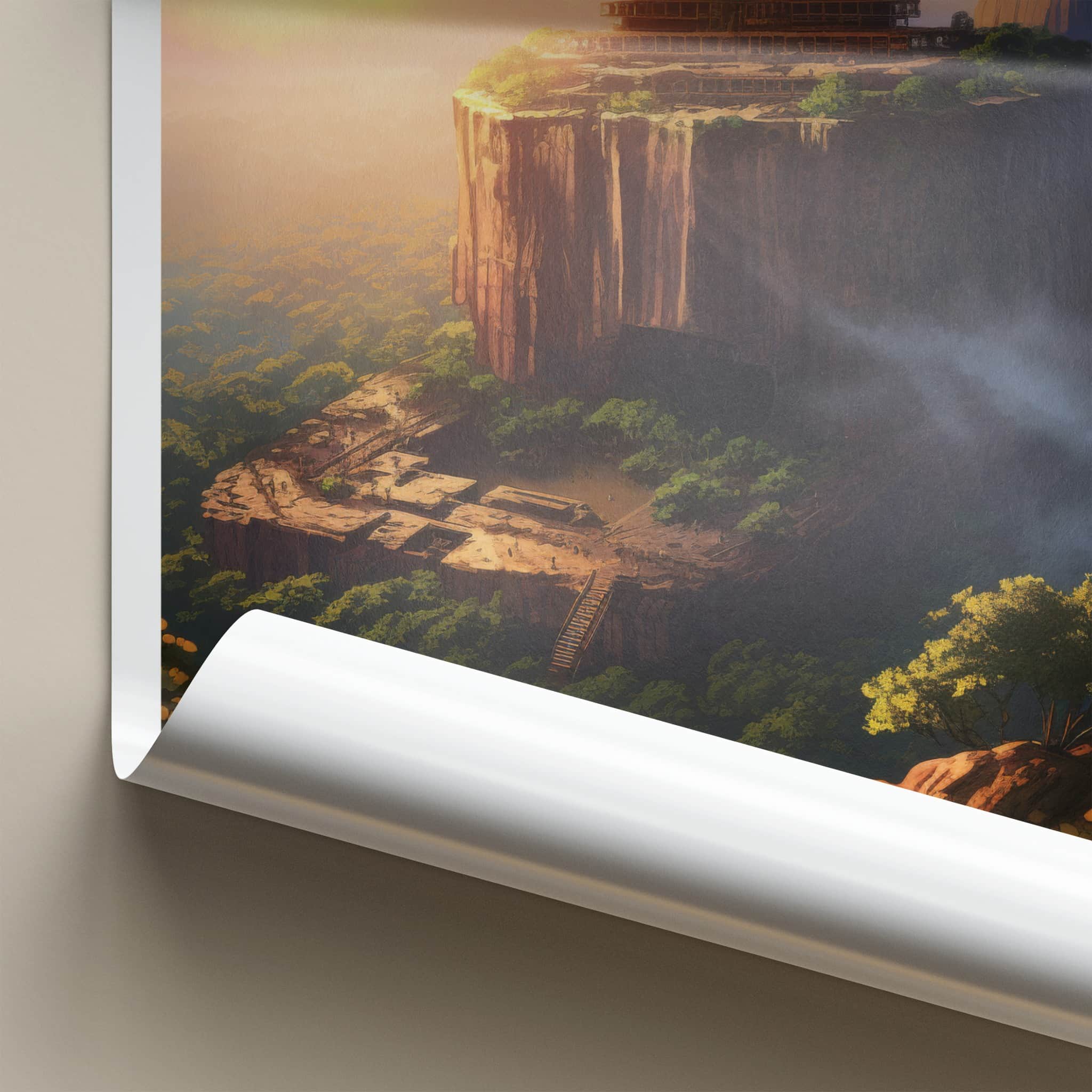 Sigiriya Poster - Sri Lanka Travel Art - Sunset Rock Fortress Home Decor