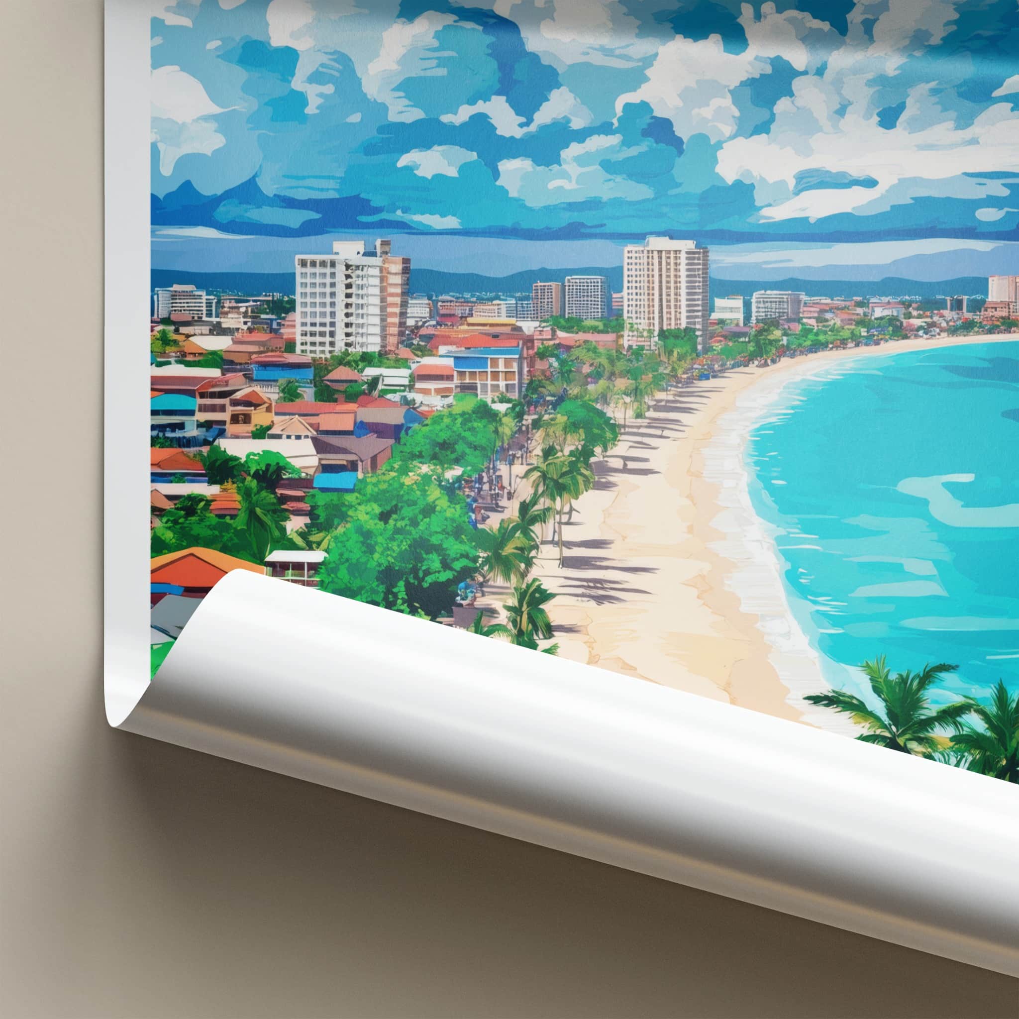Sihanoukville Poster - Cambodia Travel Art - Coastal City Beach Home Decor