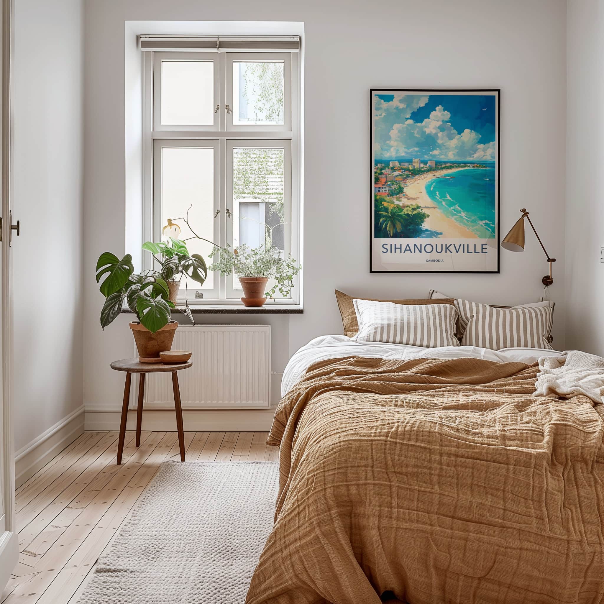 Sihanoukville Poster - Cambodia Travel Art - Sunny Coastal Beach Home Decor