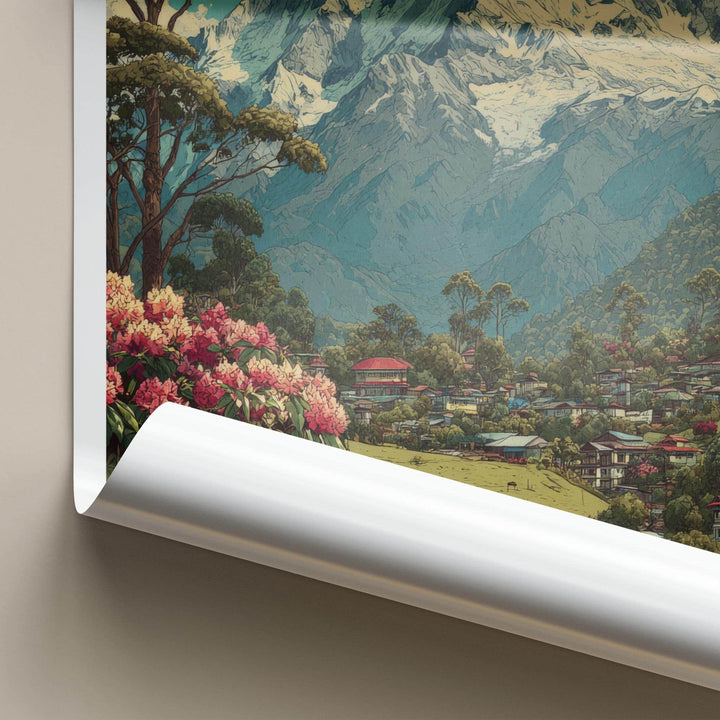 Sikkim Poster - India Travel Art - Sikkim Himalayan Scene Home Decor