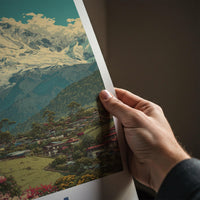 Sikkim Poster - India Travel Art - Sikkim Himalayan Scene Home Decor