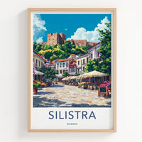 Silistra Poster - Bulgaria Travel Art - Historic Cafe Square Home Decor