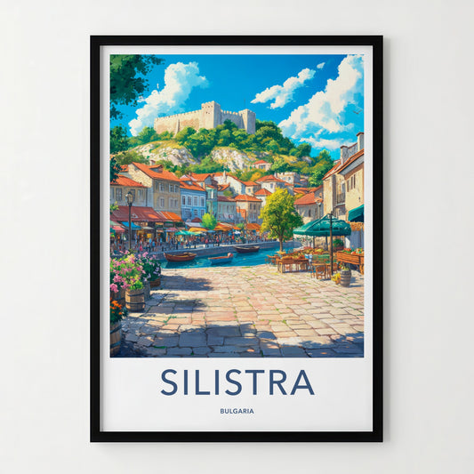 Silistra Poster - Bulgaria Travel Art - Riverside Castle Town Home Decor