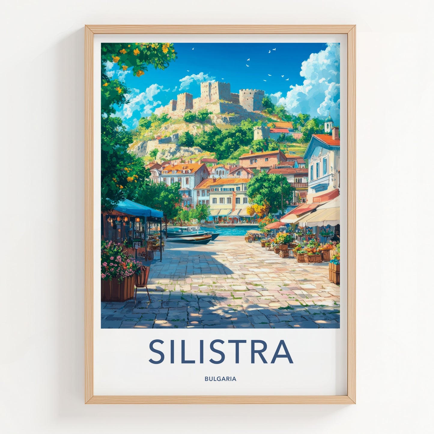 Silistra Poster - Bulgaria Travel Art - Riverside Historic Fortress Home Decor