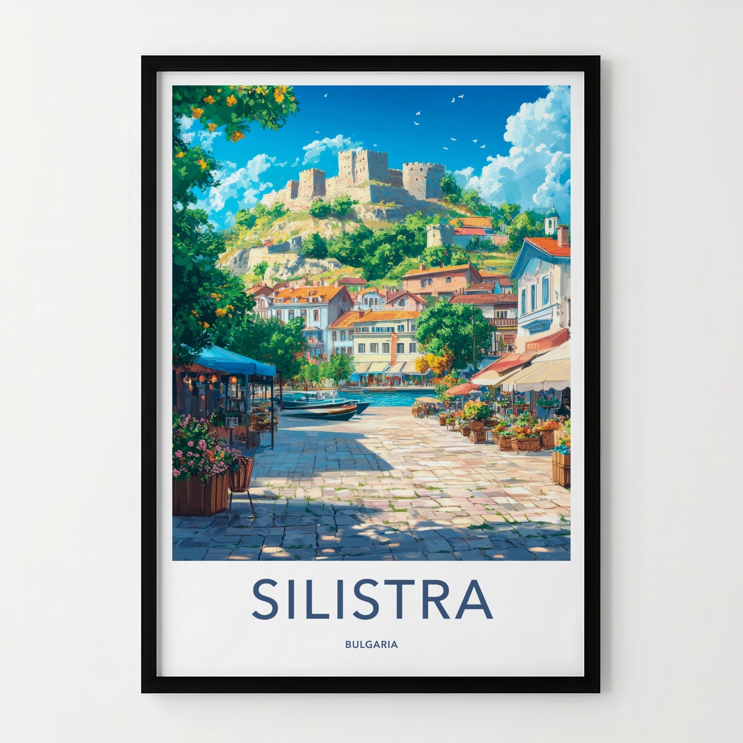 Silistra Poster - Bulgaria Travel Art - Riverside Historic Fortress Home Decor