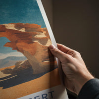 Siloli Desert Poster - Bolivia Travel Art - Dramatic Desert Rocks Home Decor
