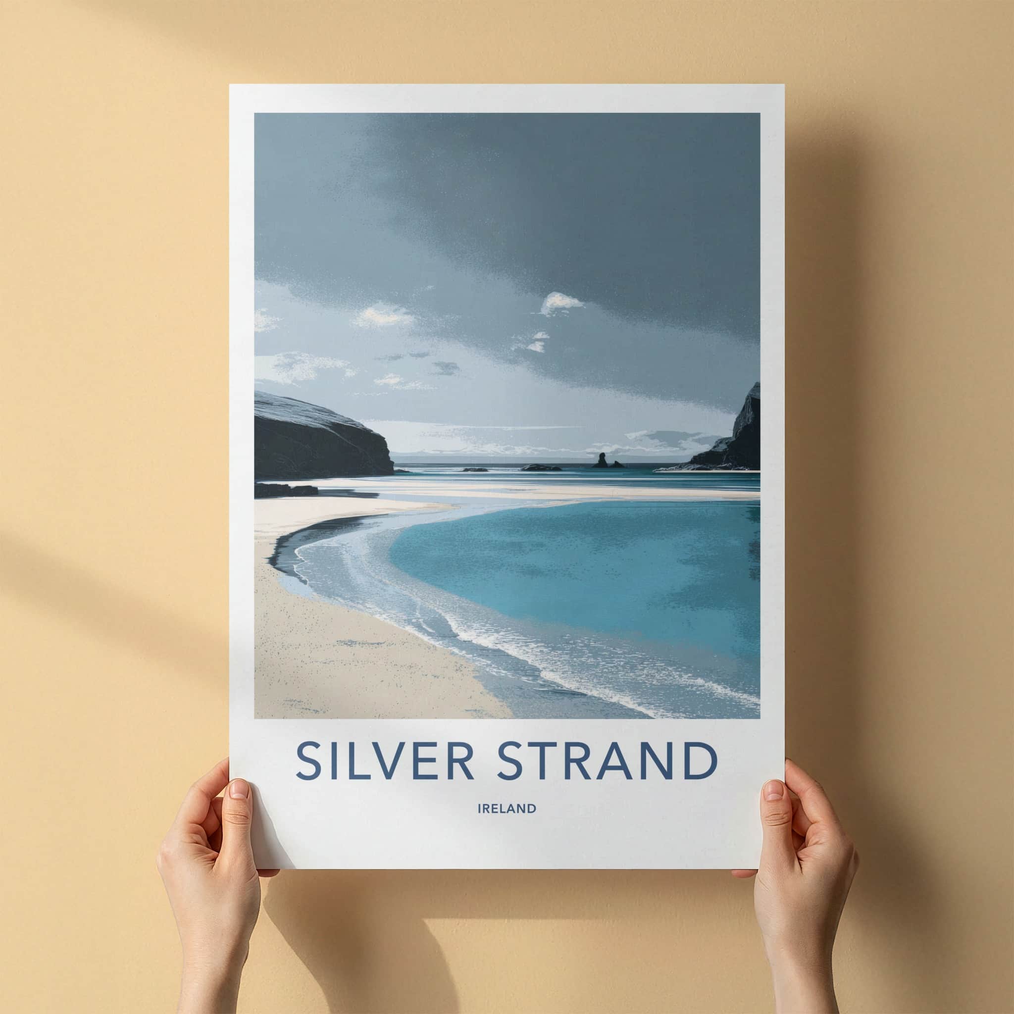 Silver Strand Poster - Ireland Beach Bay Vista Wall Art