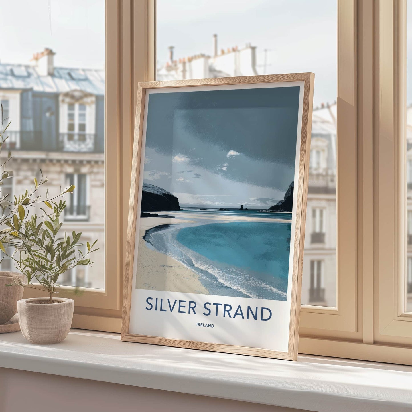 Silver Strand Poster - Ireland Beach Bay Vista Wall Art