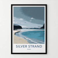 Silver Strand Poster - Ireland Beach Bay Vista Wall Art