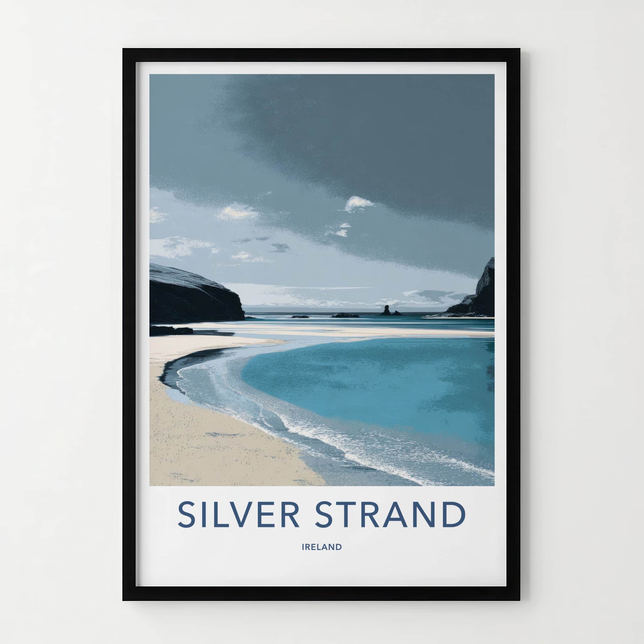 Silver Strand Poster - Ireland Beach Bay Vista Wall Art