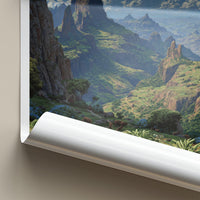 Simien Mountains Poster - Ethiopia Travel Art - Steep Green Valleys Wall Decor