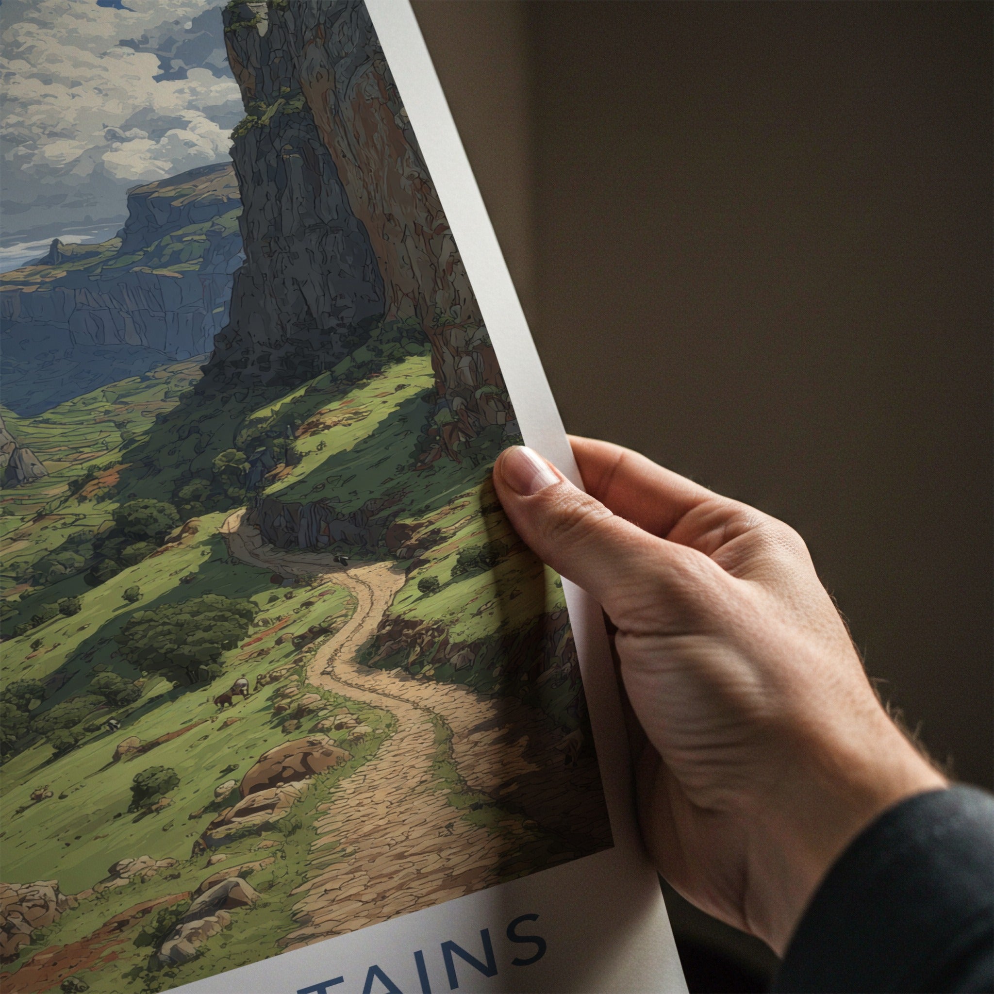 Simien Mountains Poster - Ethiopia Travel Art - Winding Path Hills Home Decor