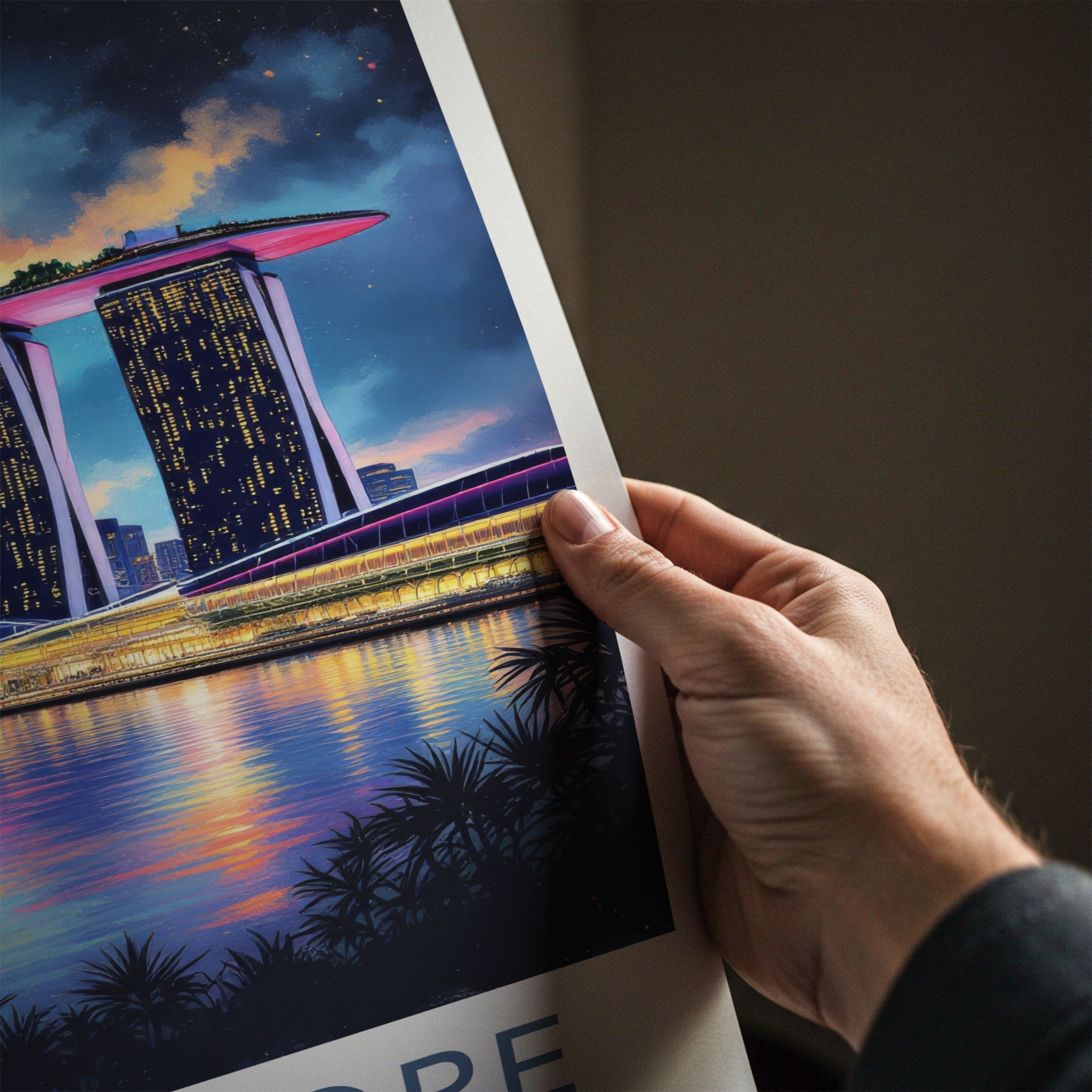 Singapore Poster - Singapore Travel Art - Marina Bay Sands Gallery Art