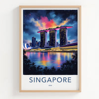 Singapore Poster - Singapore Travel Art - Marina Bay Sands Gallery Art