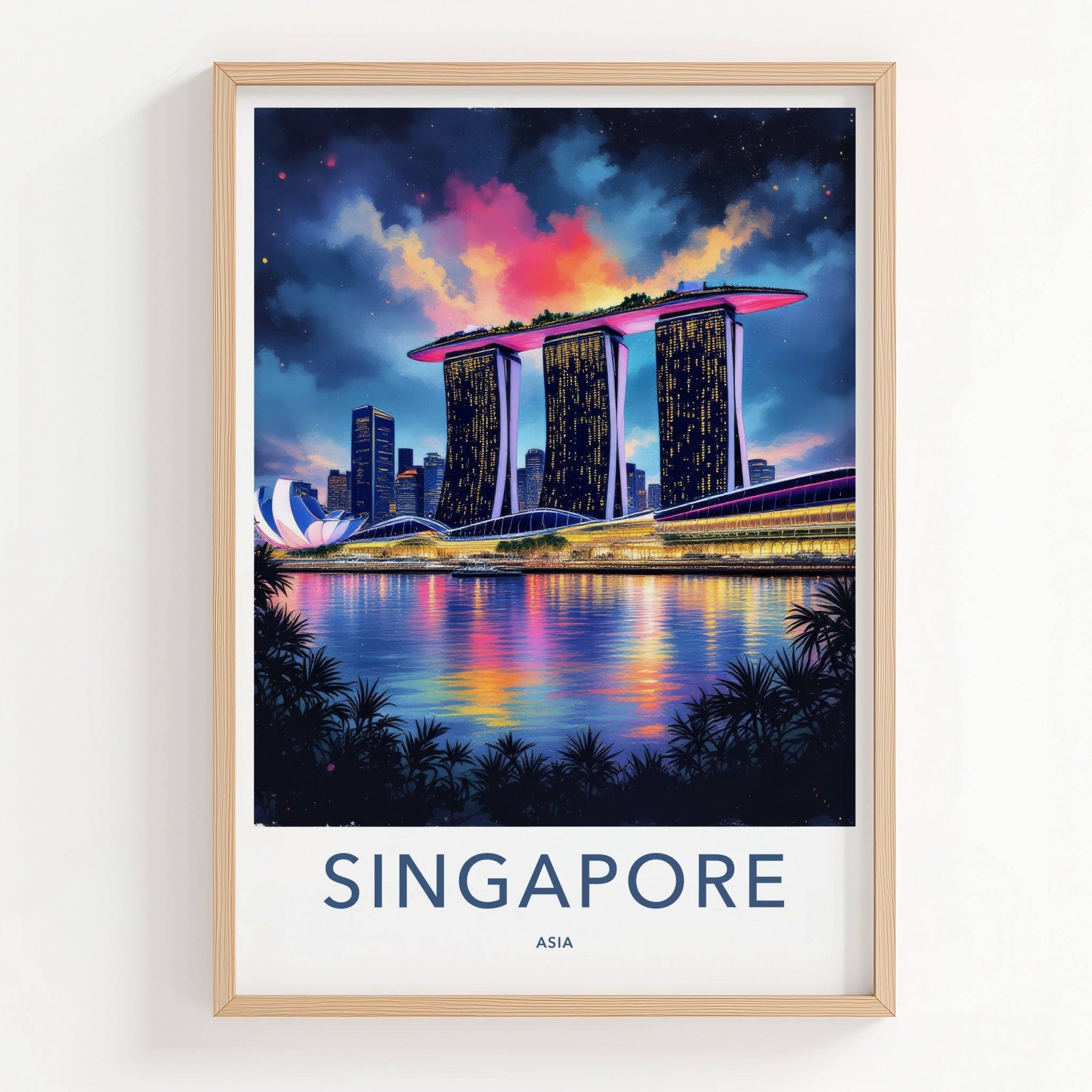 Singapore Poster - Singapore Travel Art - Marina Bay Sands Gallery Art