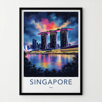 Singapore Poster - Singapore Travel Art - Marina Bay Sands Gallery Art