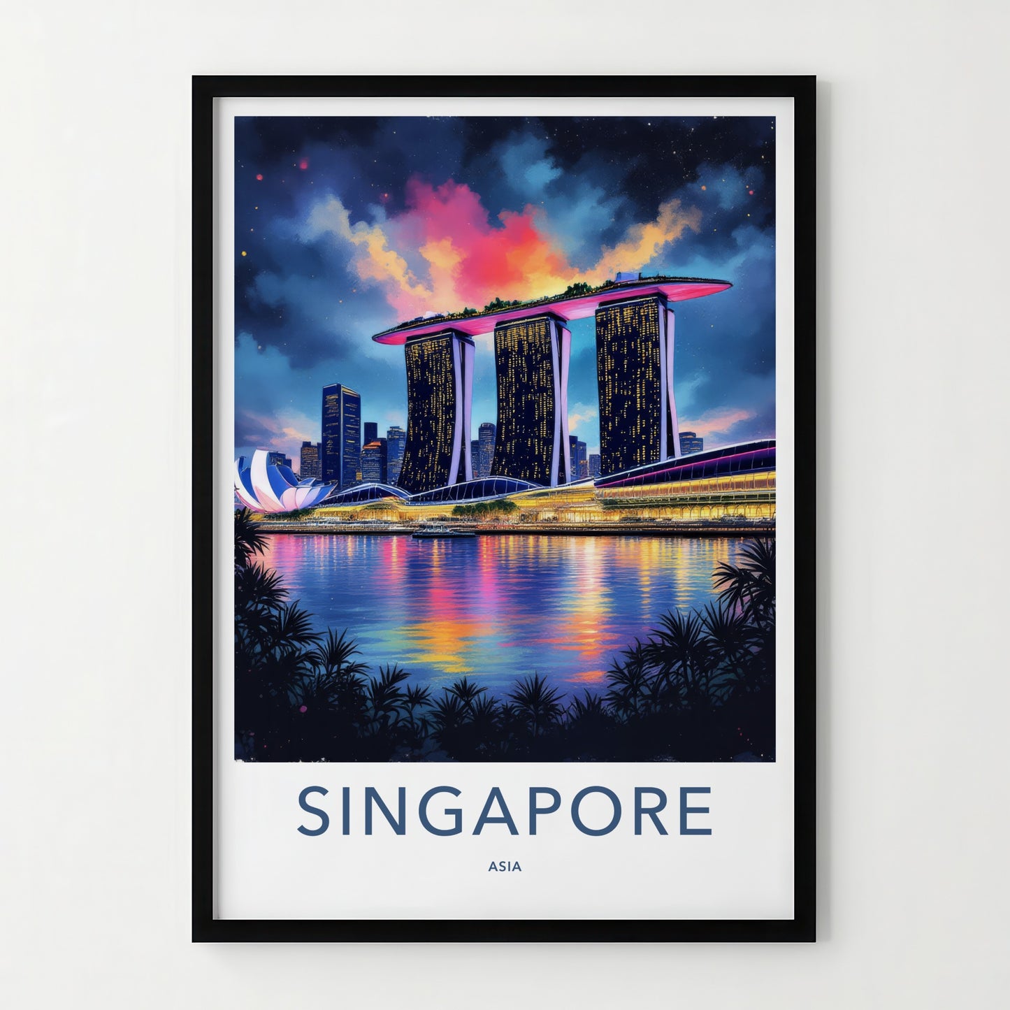 Singapore Poster - Singapore Travel Art - Marina Bay Sands Gallery Art